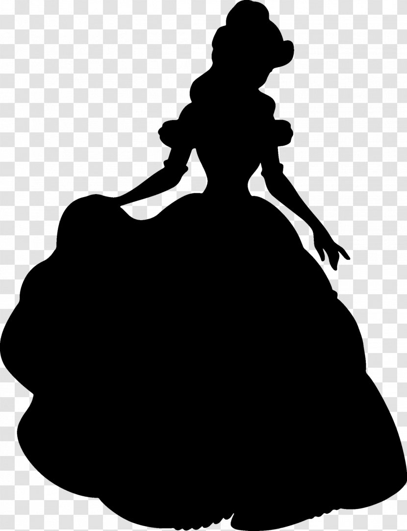 Belle Beast Disney Princess Silhouette Minnie Mouse - Beauty And The Transparent PNG