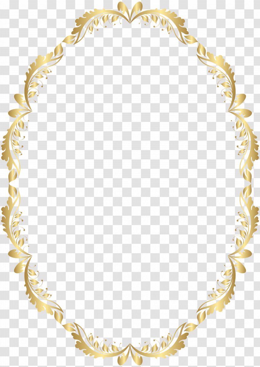 Picture Frame Clip Art - Fidget Spinner - Golden Oval Border Transparent Transparent PNG