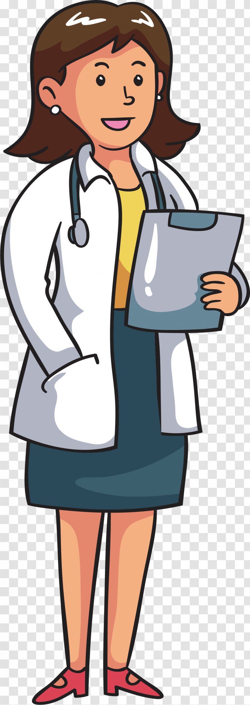 Physician Medical Record Clip Art - Watercolor - A Doctor Who Looks At Transparent PNG