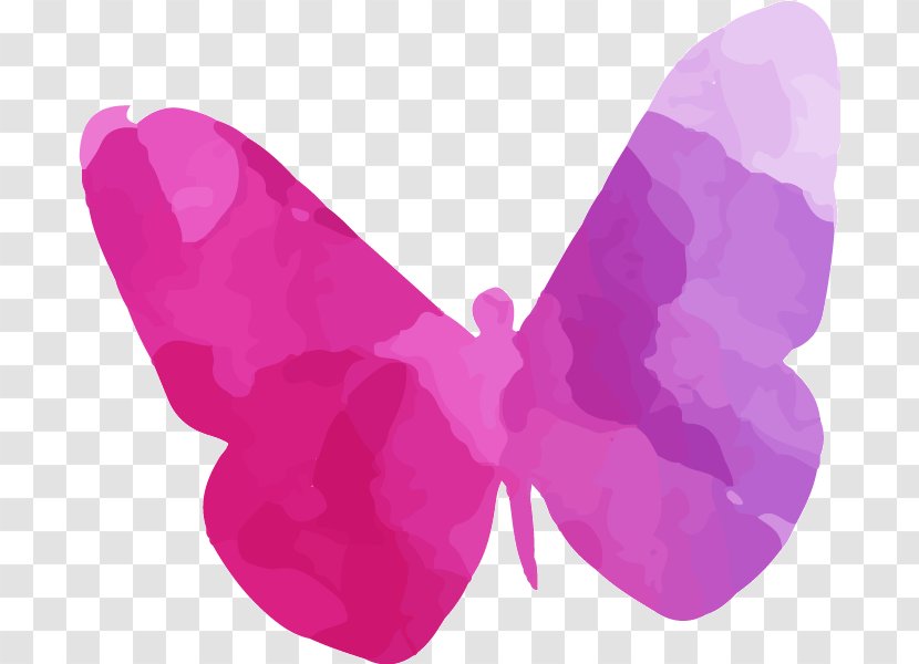 Butterfly - Pink - Silhouette Transparent PNG