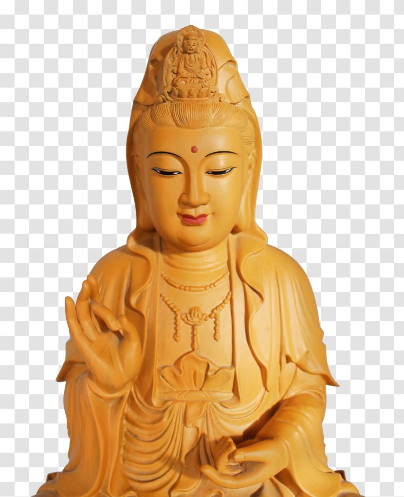 Statue Wood Carving Figurine Gautama Buddha - Sculpture - Phat Transparent PNG