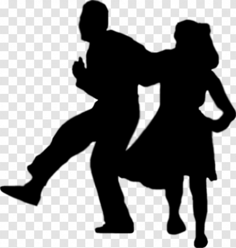 West Coast Swing Ballroom Dance Silhouette - Black Transparent PNG