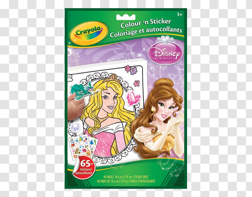 My First Colouring Disney Princess Color Wonder Coloring Book Crayola - Sticker Transparent PNG