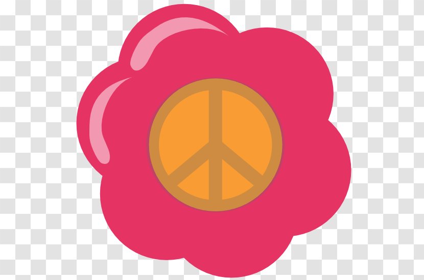 Pink Flowers Clip Art - Symbol - Peace Sign Clipart Transparent PNG