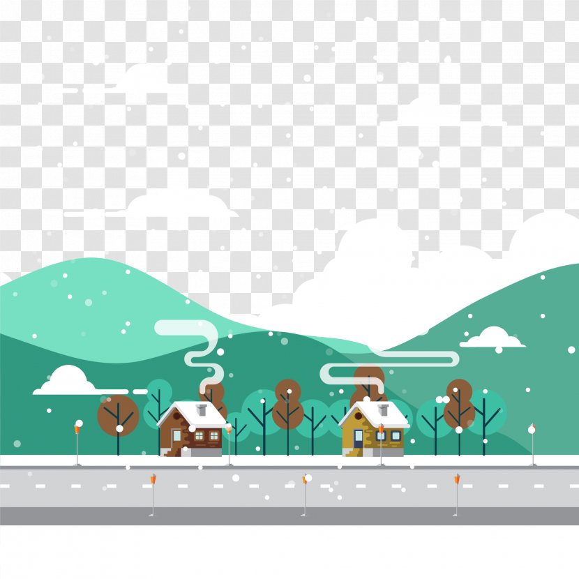 Landscape Winter Illustration - Area - Vector Snow Transparent PNG