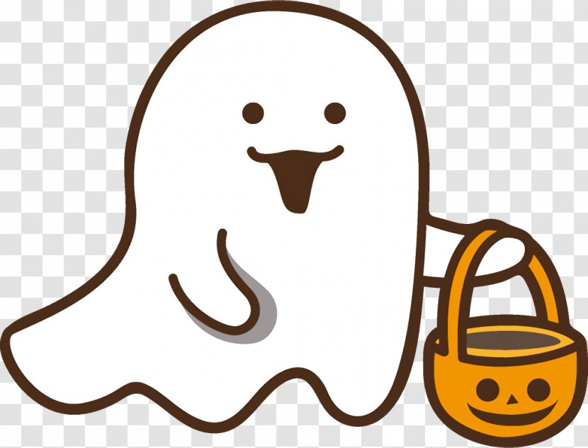 Ghost Halloween - Line Art Pleased Transparent PNG