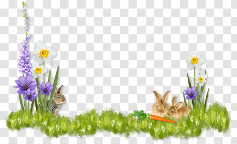 Easter Bunny We Love Basket Egg - Grass - Border Transparent PNG