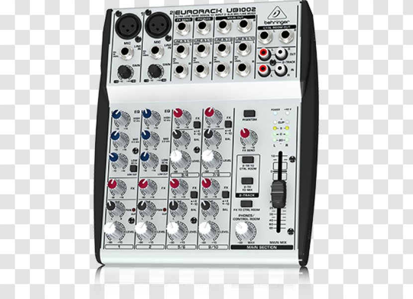 Microphone Audio Mixers Behringer Eurorack Pro RX1602 UB802 8 Input Mixer Power Supply Great Condition - Cartoon Transparent PNG