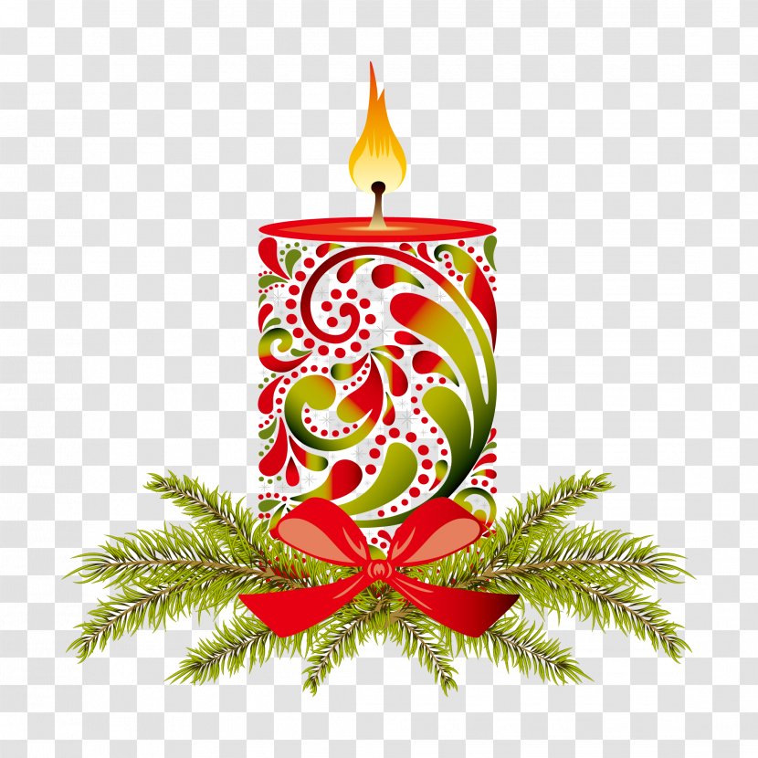 Christmas Decoration Candle Ornament - Royaltyfree - Candles Are Optional Transparent PNG