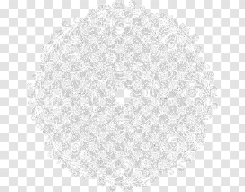 White Circle Area Pattern - Lace Shading Transparent PNG