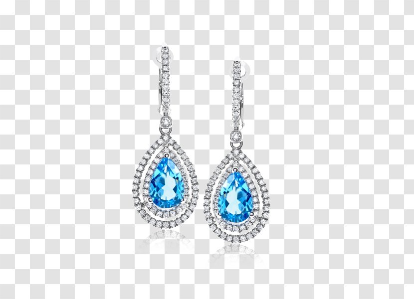 Earring Jewellery Gold Topaz Diamond - Sapphire Transparent PNG