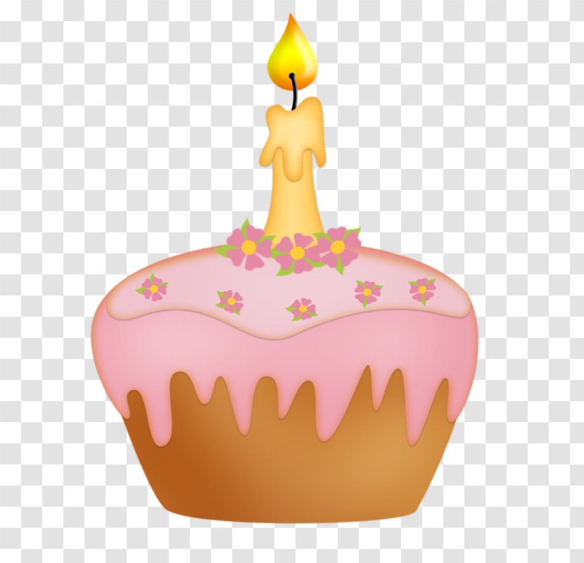Cupcake Tart Birthday Cake Clip Art - Candle Transparent PNG