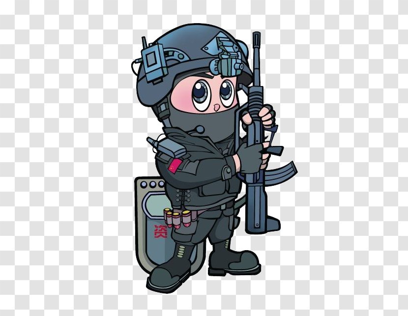 Cartoon Special Police Illustration - Machine - China Transparent PNG