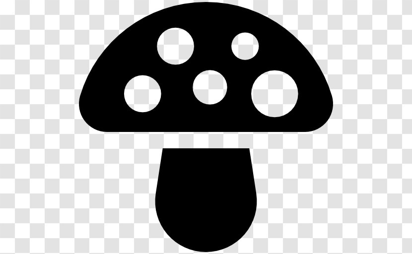 Amanita Muscaria Mushroom Fungus - Black - Fungi Transparent PNG
