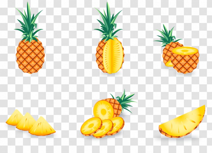 Pineapple Euclidean Vector Vegetarian Cuisine - Garnish - Delicious Transparent PNG