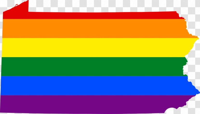 Pennsylvania Rainbow Flag Map - Magenta - Countries Flags Transparent PNG