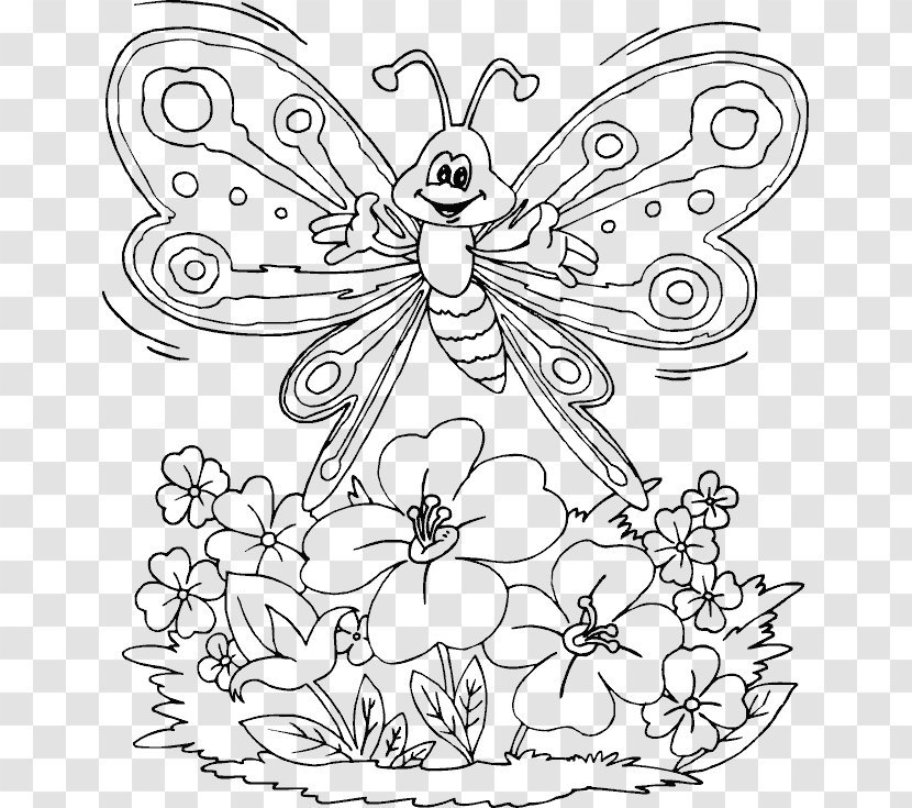 Butterfly Coloring Book Child Drawing - Plant Transparent PNG