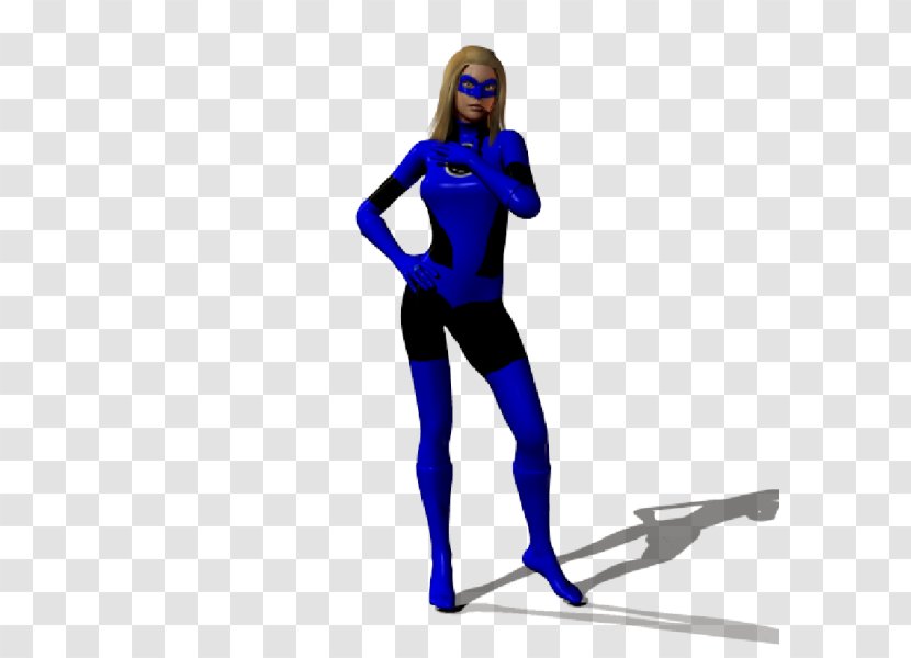 Cobalt Blue Superhero Spandex Costume - Lantern Transparent PNG