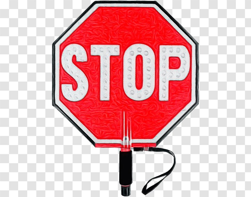 Stop Sign - Watercolor - Signage Transparent PNG