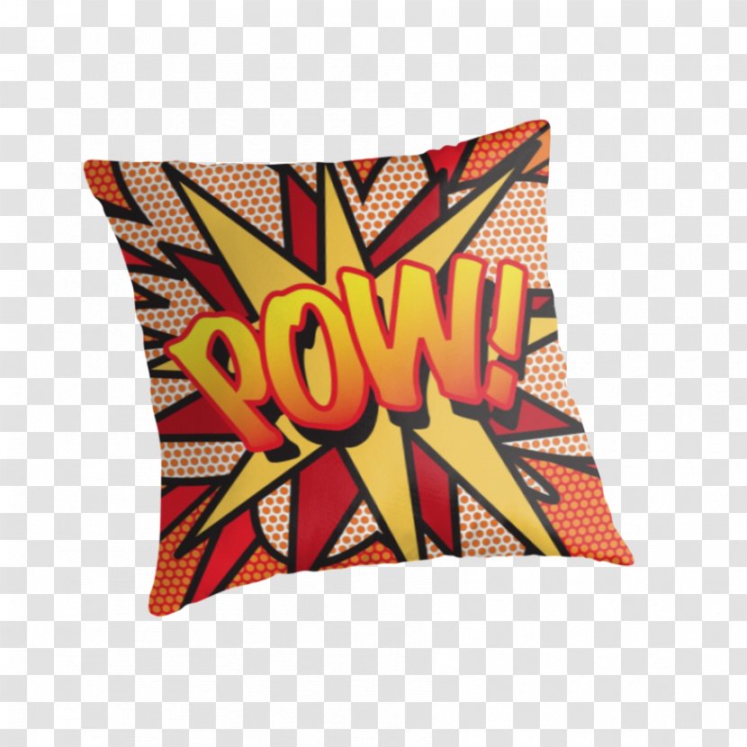 Kriegsgefangen Cushion Textile Throw Pillows Rectangle - Pillow - Comic Book Pow Transparent PNG