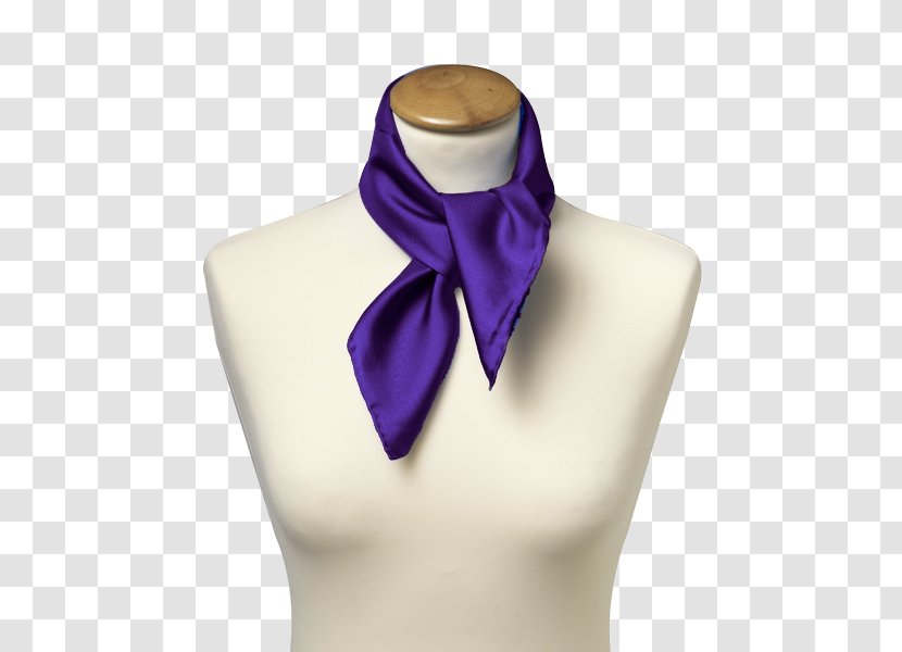 Silk Scarf Necktie Foulard Shawl - Purple Transparent PNG