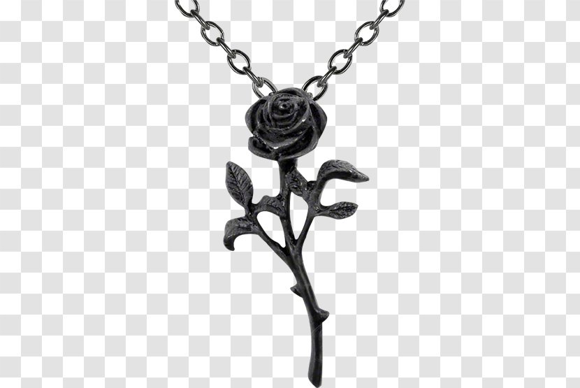 Earring Charms & Pendants Gothic Fashion Black Rose Necklace Transparent PNG