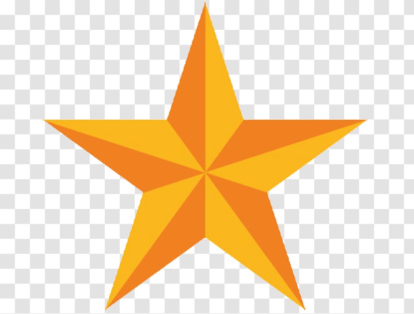 Star Clip Art - Orange Transparent PNG