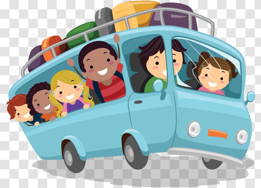 Cartoon Child Clip Art - Vehicle - Children Bus Transparent PNG