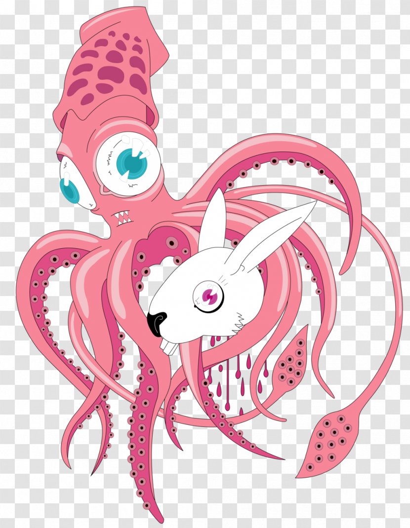 Octopus Vertebrate Ear Clip Art - Silhouette - Indulgence Transparent PNG