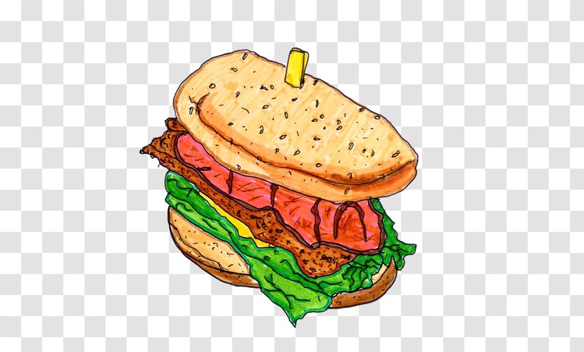 Fast Food Junk Hamburger Clip Art - Drawing - Bread Cartoon Transparent PNG