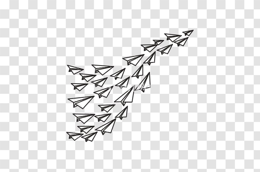 Paper Plane Airplane Drawing - Model - Origami Transparent PNG