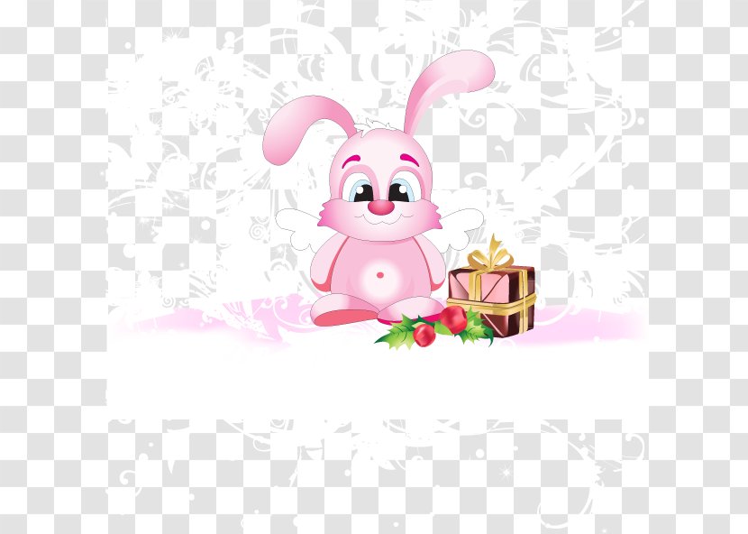 White Rabbit Easter Bunny Domestic - Vector Snow Transparent PNG