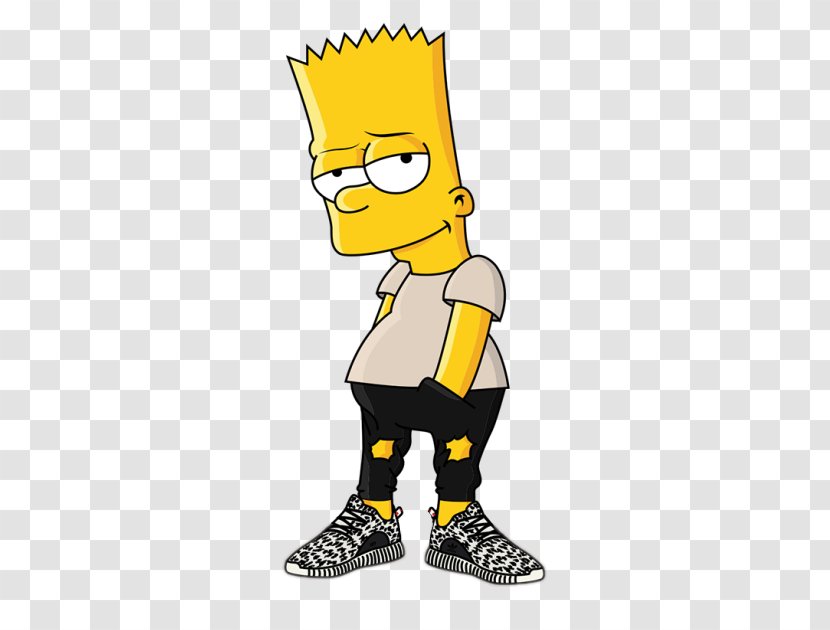 Bart Simpson Homer Lisa Marge Adidas Yeezy Transparent PNG
