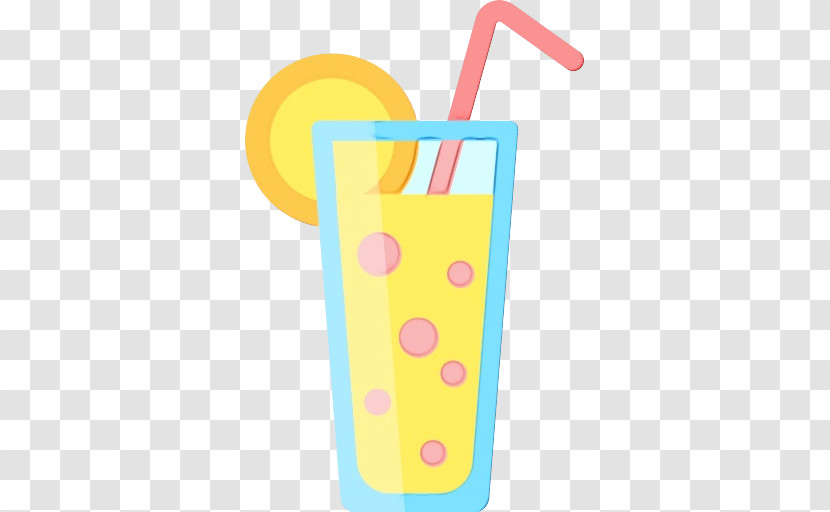 Drinking Straw Yellow Font Drinking Meter Transparent PNG