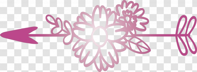 Boho Arrow Flower Arrow Transparent PNG