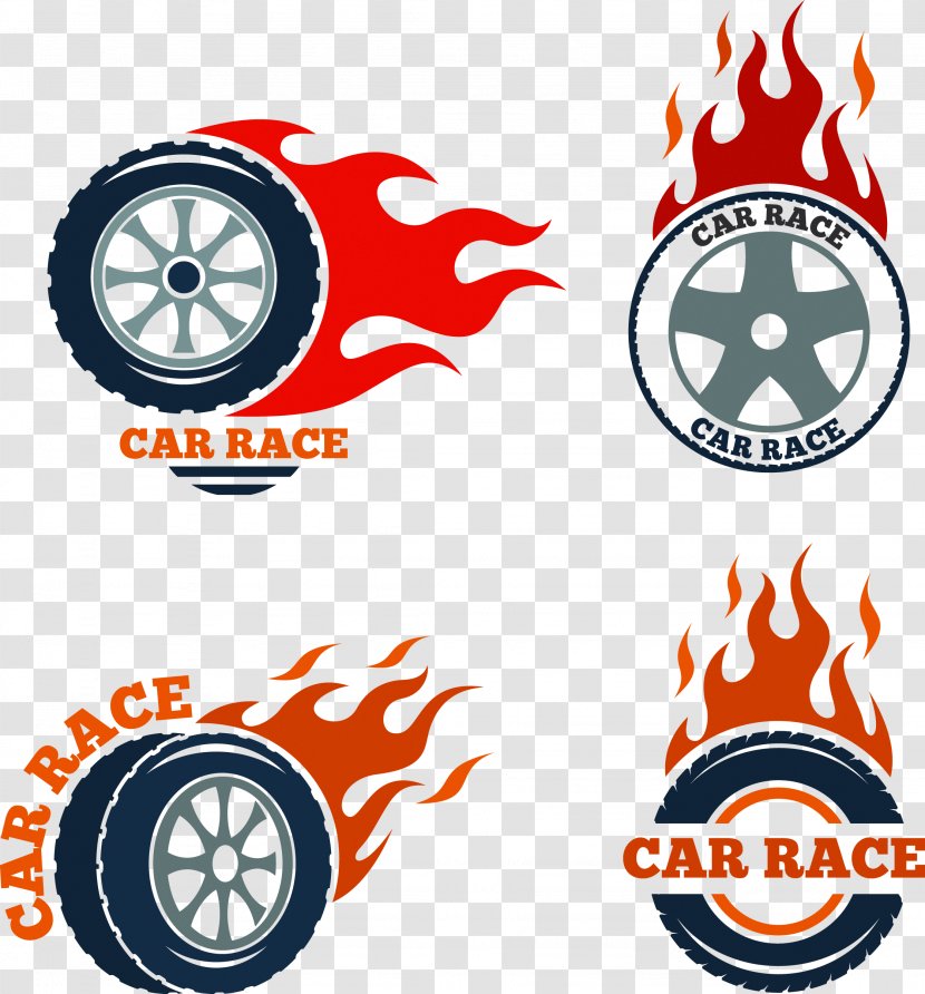 Car Tire Flame Wheel - Pattern - Fire Transparent PNG