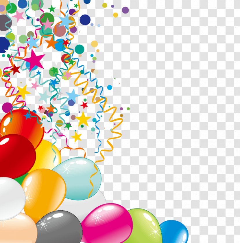 Confetti Balloon Party Carnival - Colored Balloons Element Vector Transparent PNG