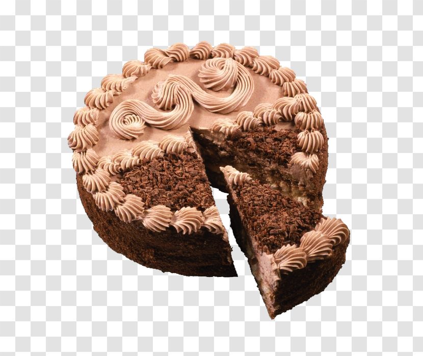 Torte Birthday Cake Cream Ganache - Chocolate Brownie - Is Cut Transparent PNG