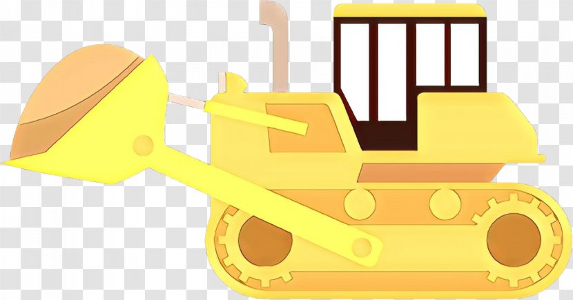 Yellow Construction Equipment Vehicle Bulldozer Clip Art Transparent PNG