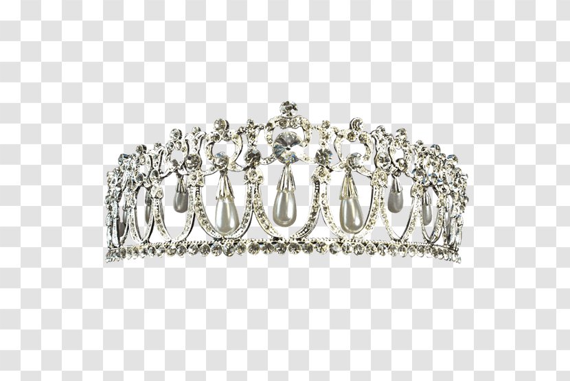 Headpiece Jewellery Tiara Silver Clip Art - Crown Transparent PNG