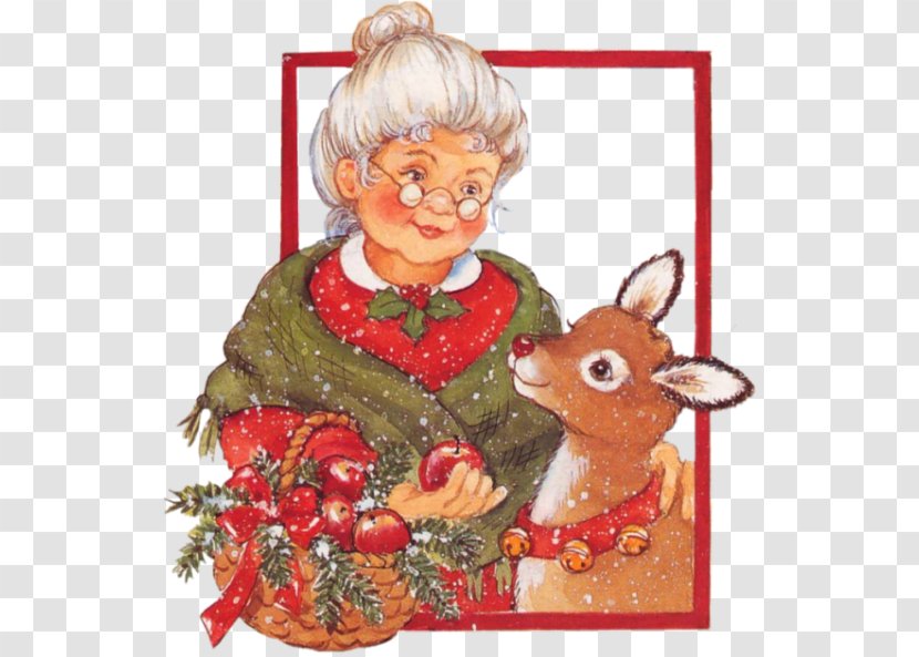 Christmas Ornament Reindeer Mrs. Claus Santa Village - Decoration Transparent PNG