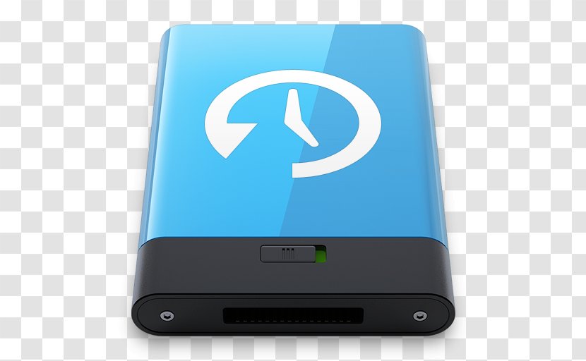 Electronic Device Gadget Multimedia - Data - Blue Time Machine W Transparent PNG