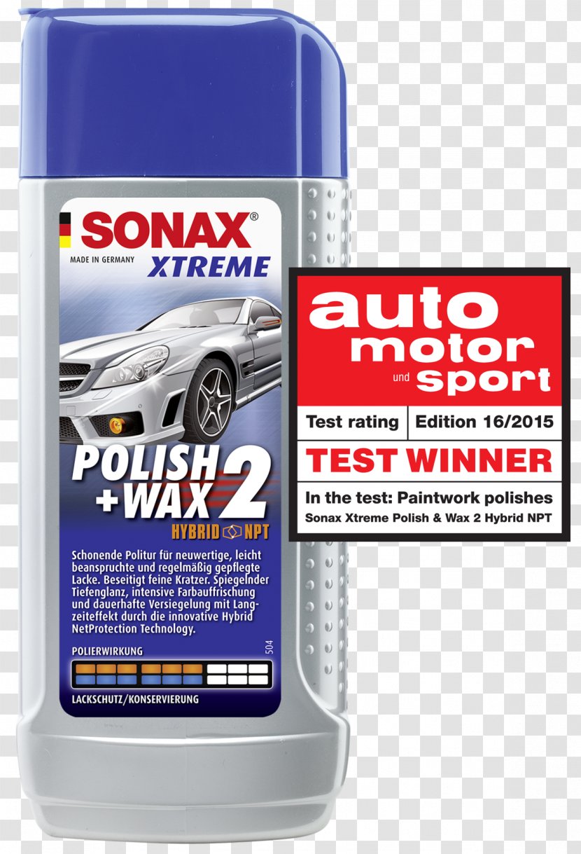 Sonax Car Wash Polishing Wax Transparent PNG
