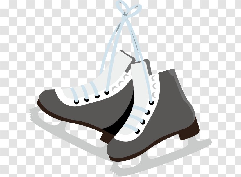 Winter Olympic Games Ice Skating Skates Hockey Clip Art - Footwear Transparent PNG