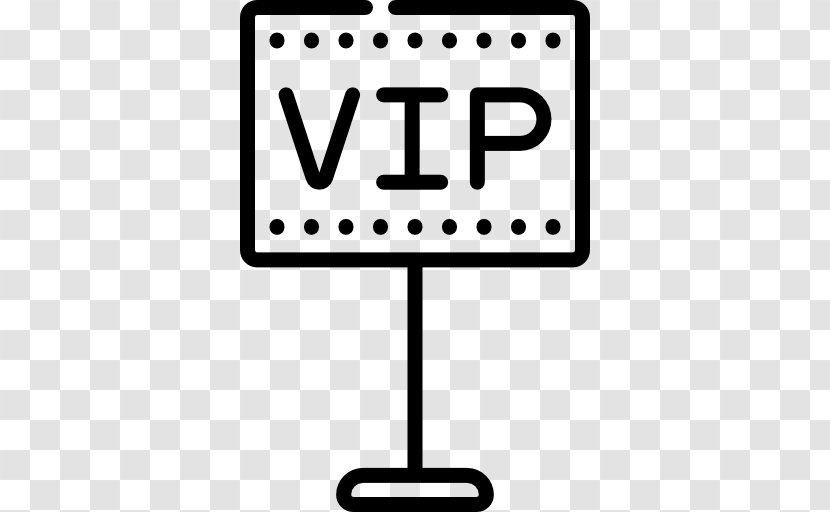Vip Vector - Signage - Black And White Transparent PNG