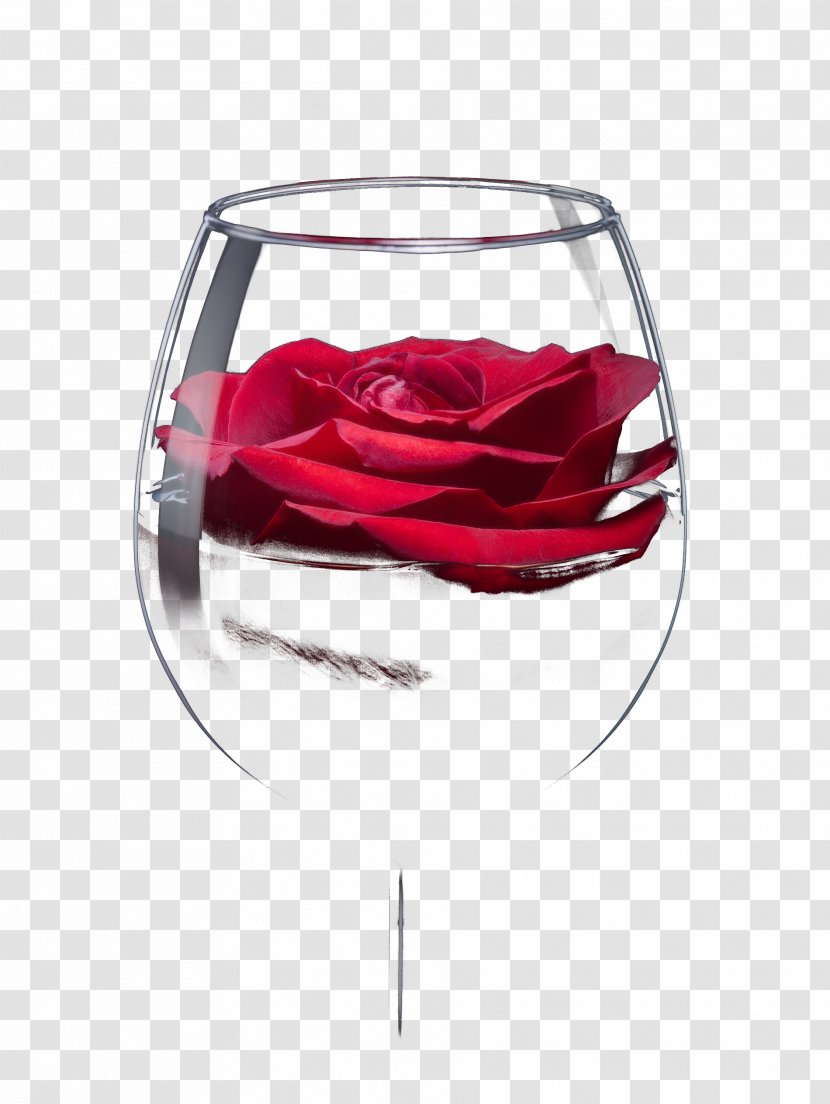 Wine Glass Beach Rose Cup Table-glass - Goblet Transparent PNG