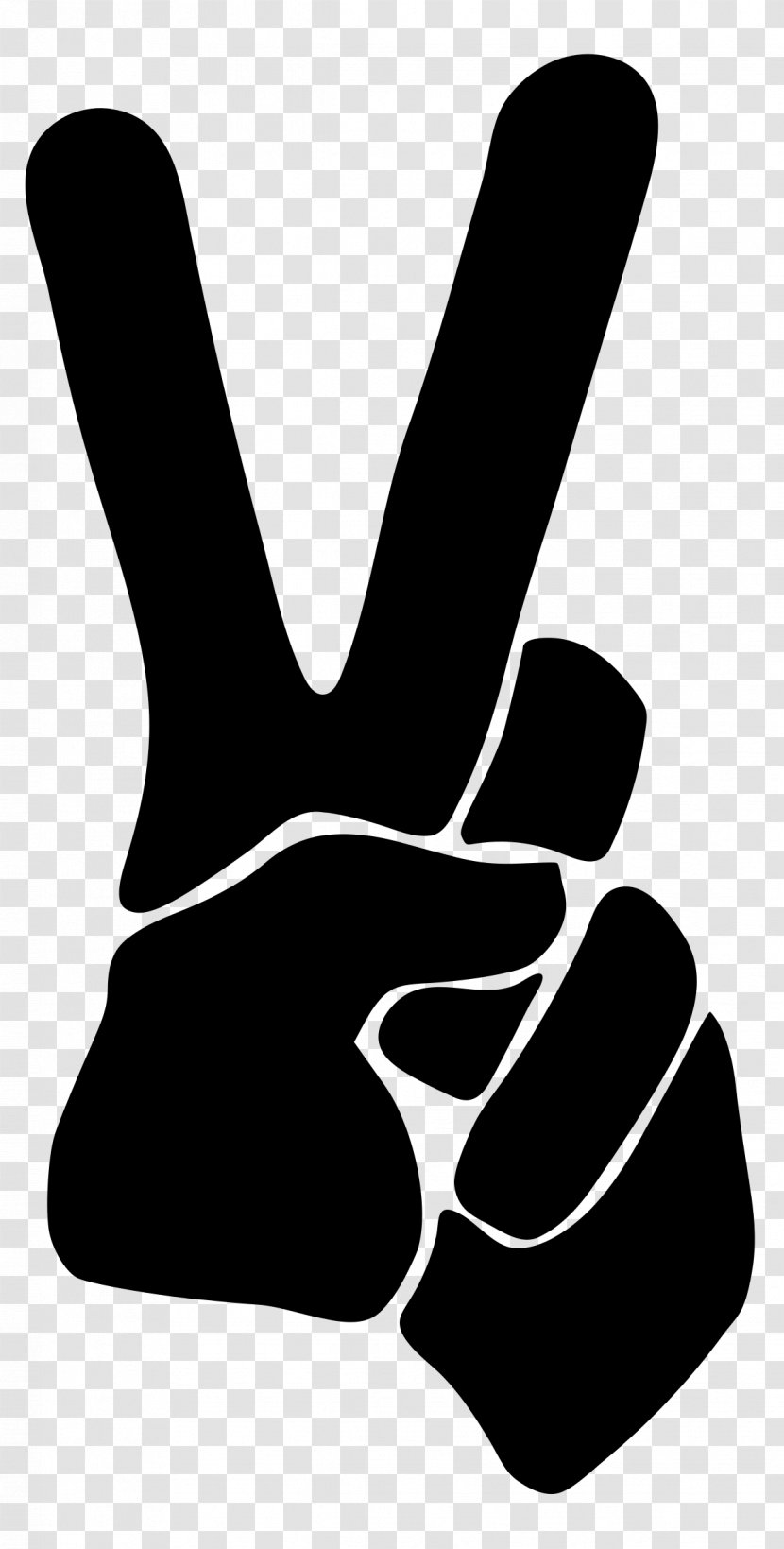 Peace Symbols Silhouette Clip Art - Finger - Symbol Transparent PNG