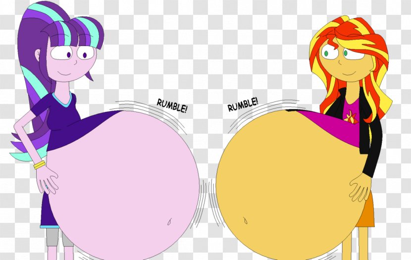 Sunset Shimmer Rainbow Dash Animated Cartoon My Little Pony: Equestria Girls - Silhouette - Belly Transparent PNG