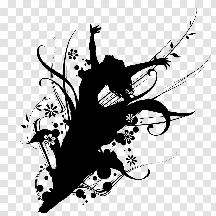 Vector Graphics Black And White Illustration Art Dance - Visual Arts Transparent PNG