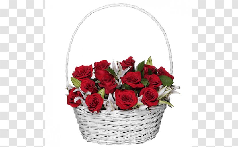 Garden Roses Cut Flowers Food Gift Baskets Floral Design - Basket - Flower Transparent PNG
